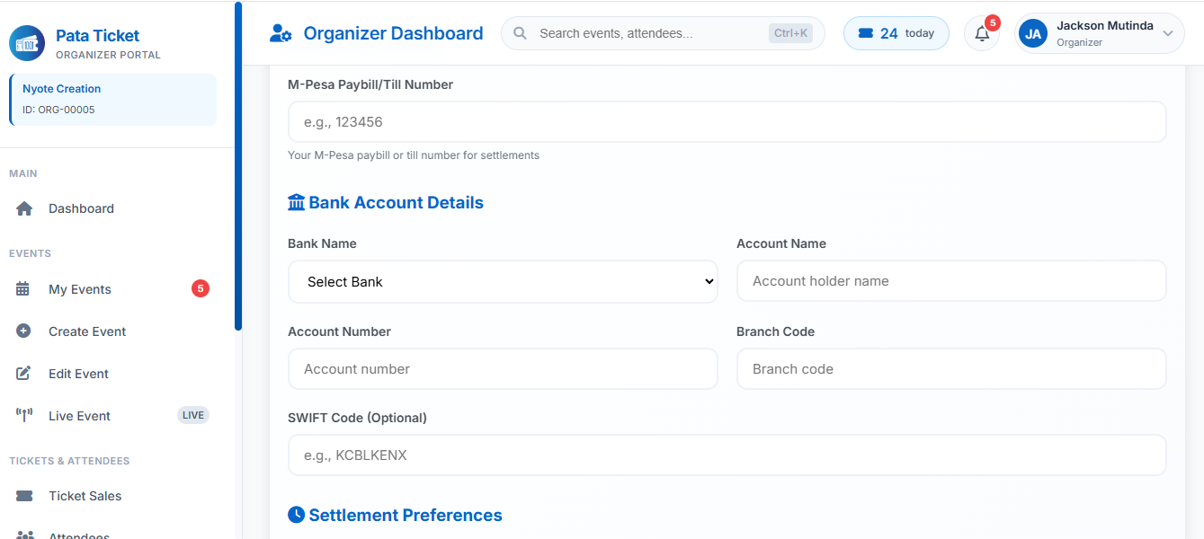 Secure M-Pesa Payment System for Kenyan Events